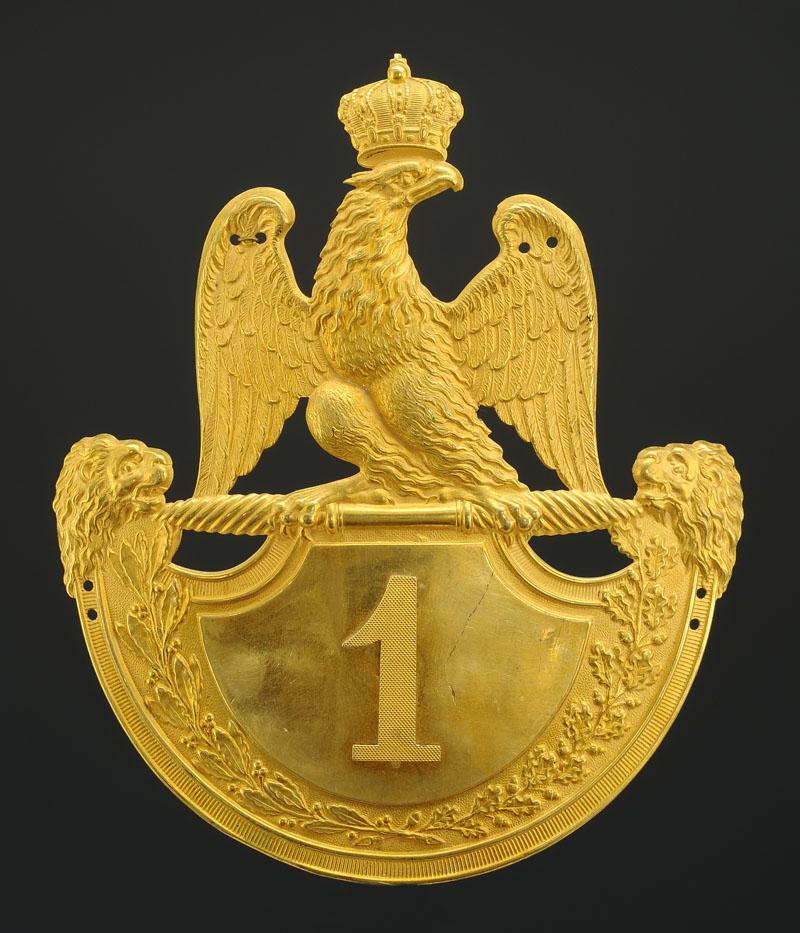 Plaque de Shako 1er de Ligne 1812