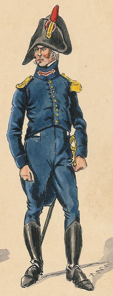 Officier de fusiliers, 33e de ligne, vers 1804-1805