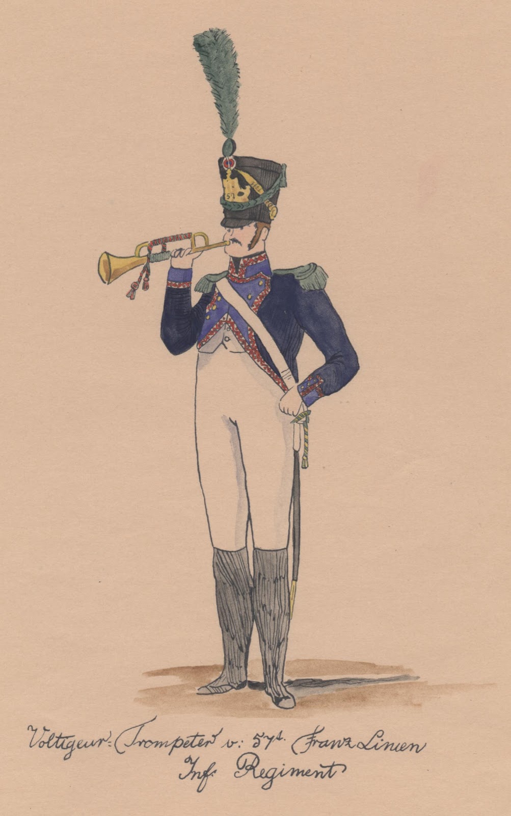 Trompette de Voltigeurs 57e de ligne 1807-1808