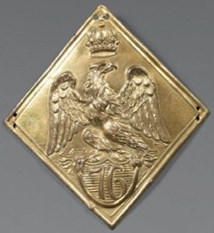 plaque de shako 76e de Ligne