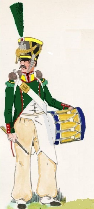 Tambour de voltigeurs 16e Léger Espagne 1812-1813