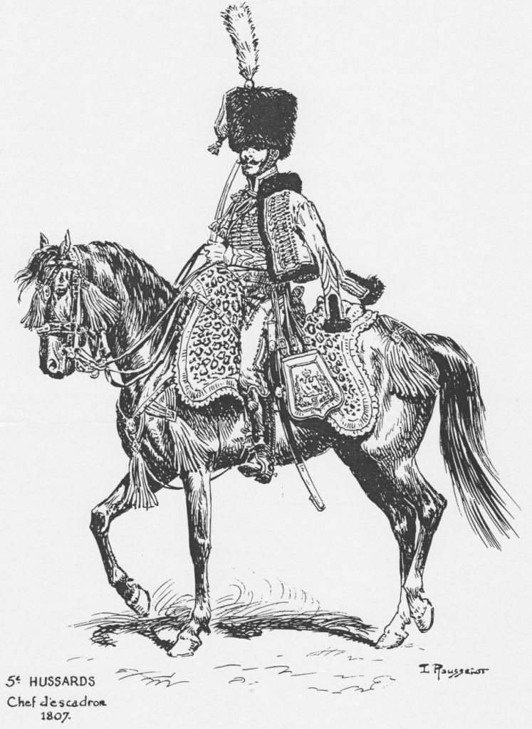 Officier 1807-1808 5e Hussards