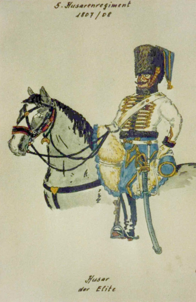 Hussard, Compagnie d'élite, 5e Hussards, 1806-1808