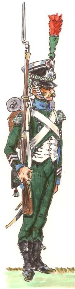 Sergent-major de Chasseurs, Régiment d'Isembourg, 1811-1812