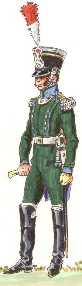 Major, Régiment d'Isembourg, 1813-1814